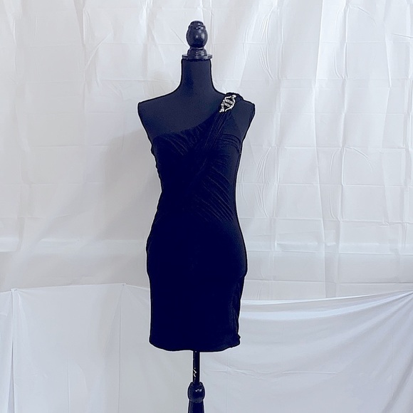 Sky One Shoulder Cocktail Dress Size Medium - Picture 1 of 6
